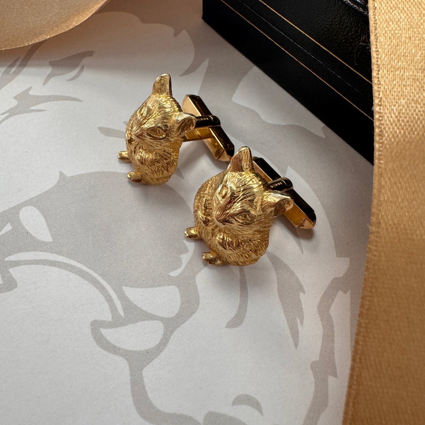 9ct Gold Novelty Mouse Cufflinks
