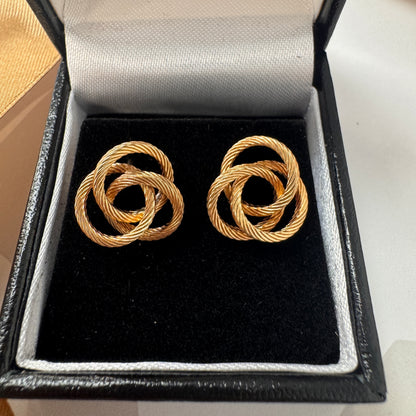 9ct Gold Knot Stud Earrings