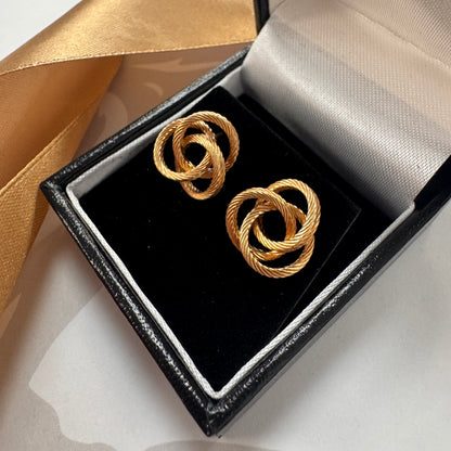 9ct Gold Knot Stud Earrings