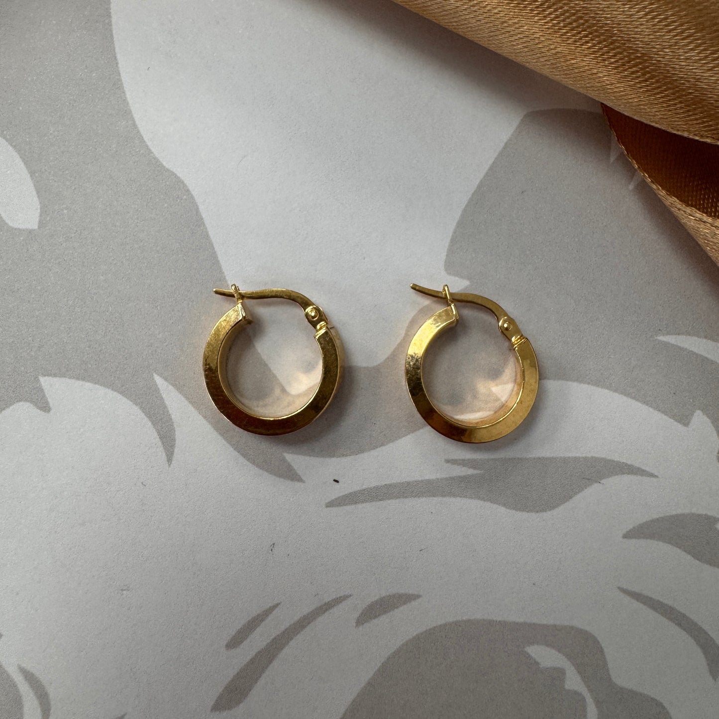 9ct Gold Hinged Hoop Earrings