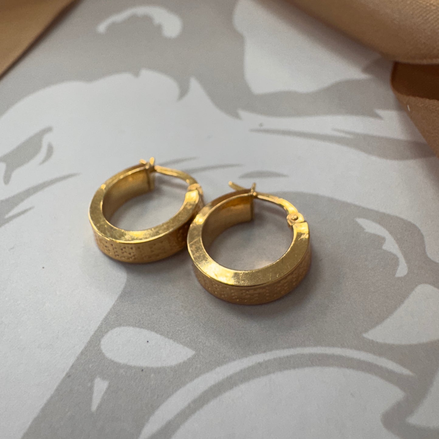 9ct Gold Hinged Hoop Earrings