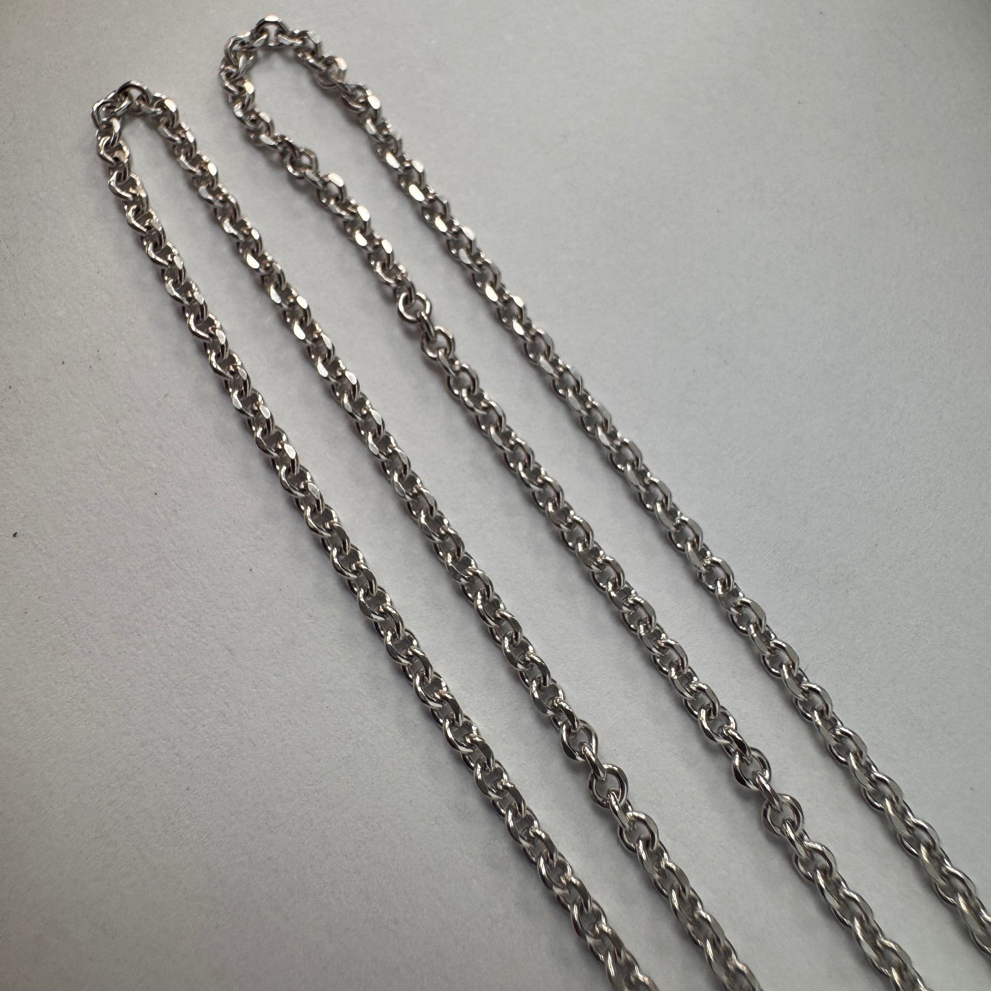 18ct White Gold Belcher Chain 18 Inch