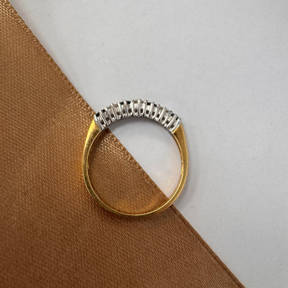 18ct Gold Sapphire & Diamond 7 Stone Ring
