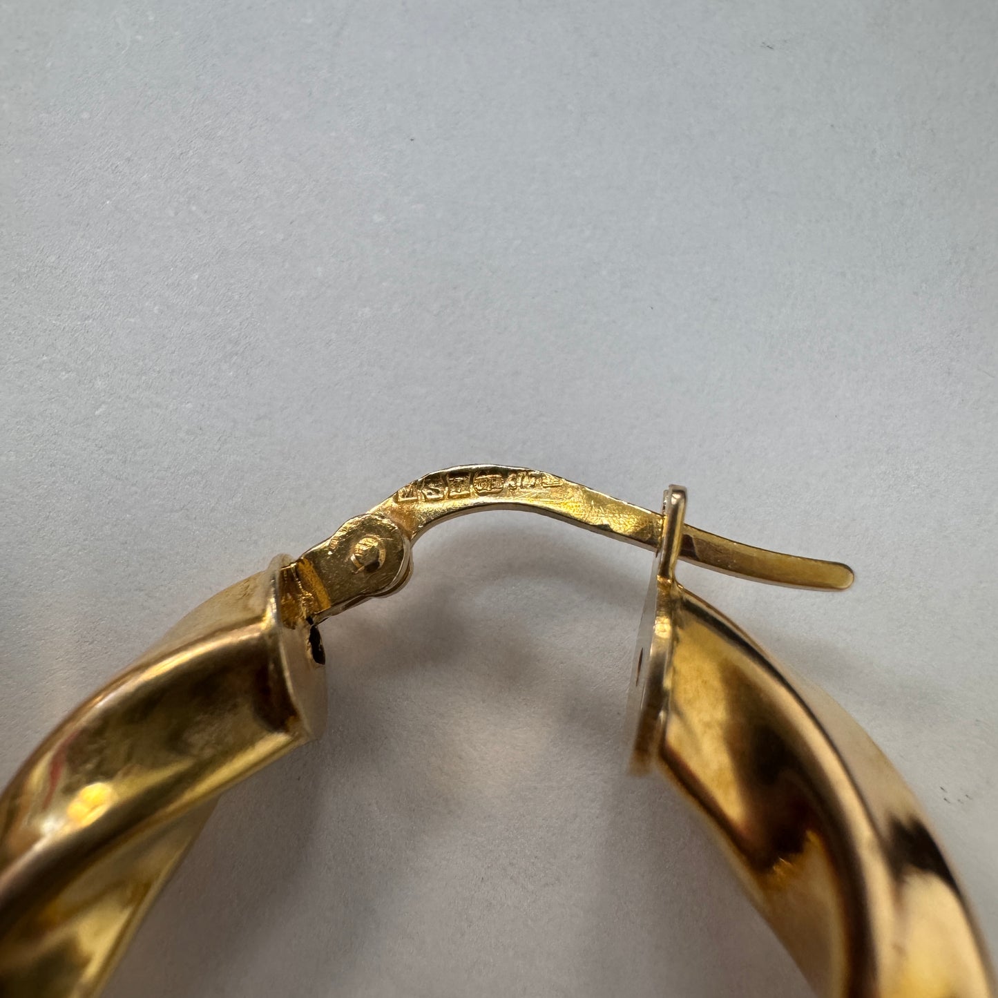 9ct Gold Twisted Hoop Earrings