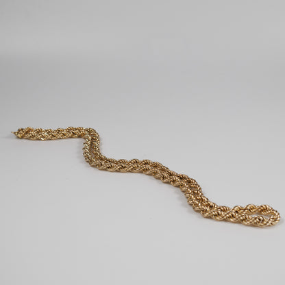 Second-Hand 9ct Yellow Gold 16 Inch Rope Chain Necklace – Lightweight