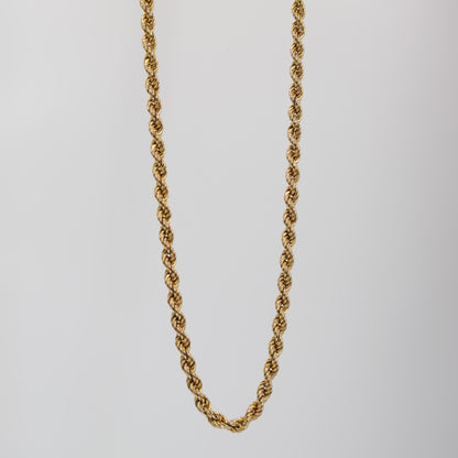 Second-Hand 9ct Gold Rope Chain Necklace