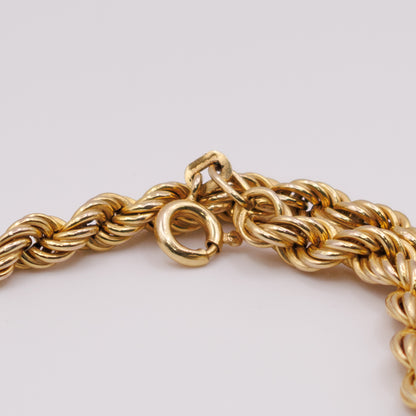 Second-Hand 9ct Gold Rope Chain Necklace