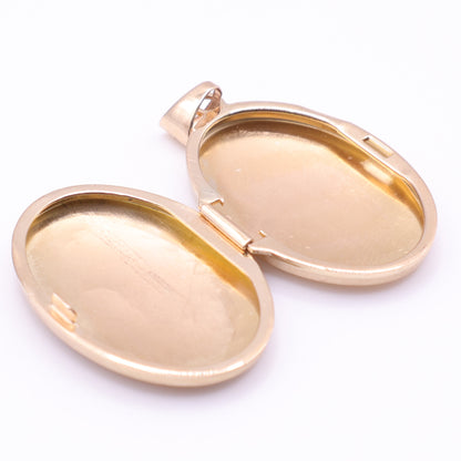 Second-Hand 9ct Gold Floral Oval Locket