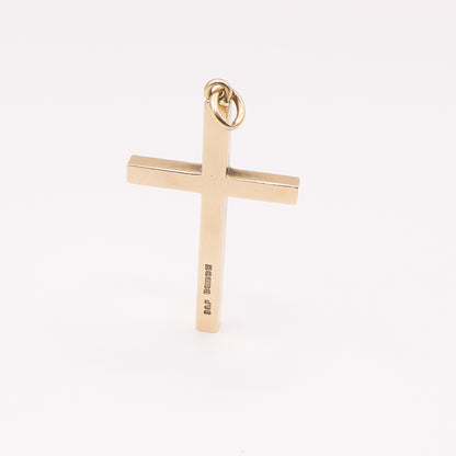 Second-Hand 9ct Gold Heavy Textured Cross Pendant