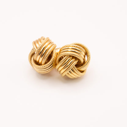 Second-Hand 9ct Yellow Gold Knot Stud Earrings