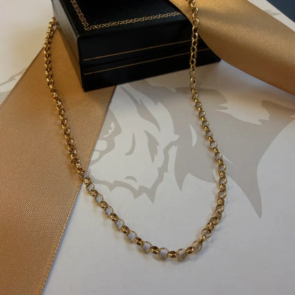 9ct Gold Fancy Belcher Chain – 18"