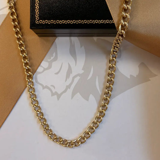 9ct Gold Curb Chain - 27 Inch