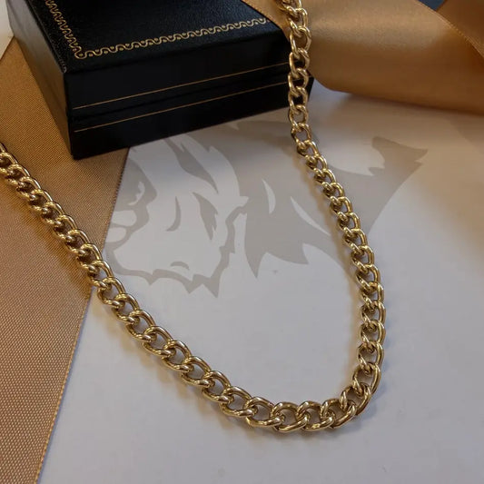 9ct Gold Curb Chain - 27 Inch