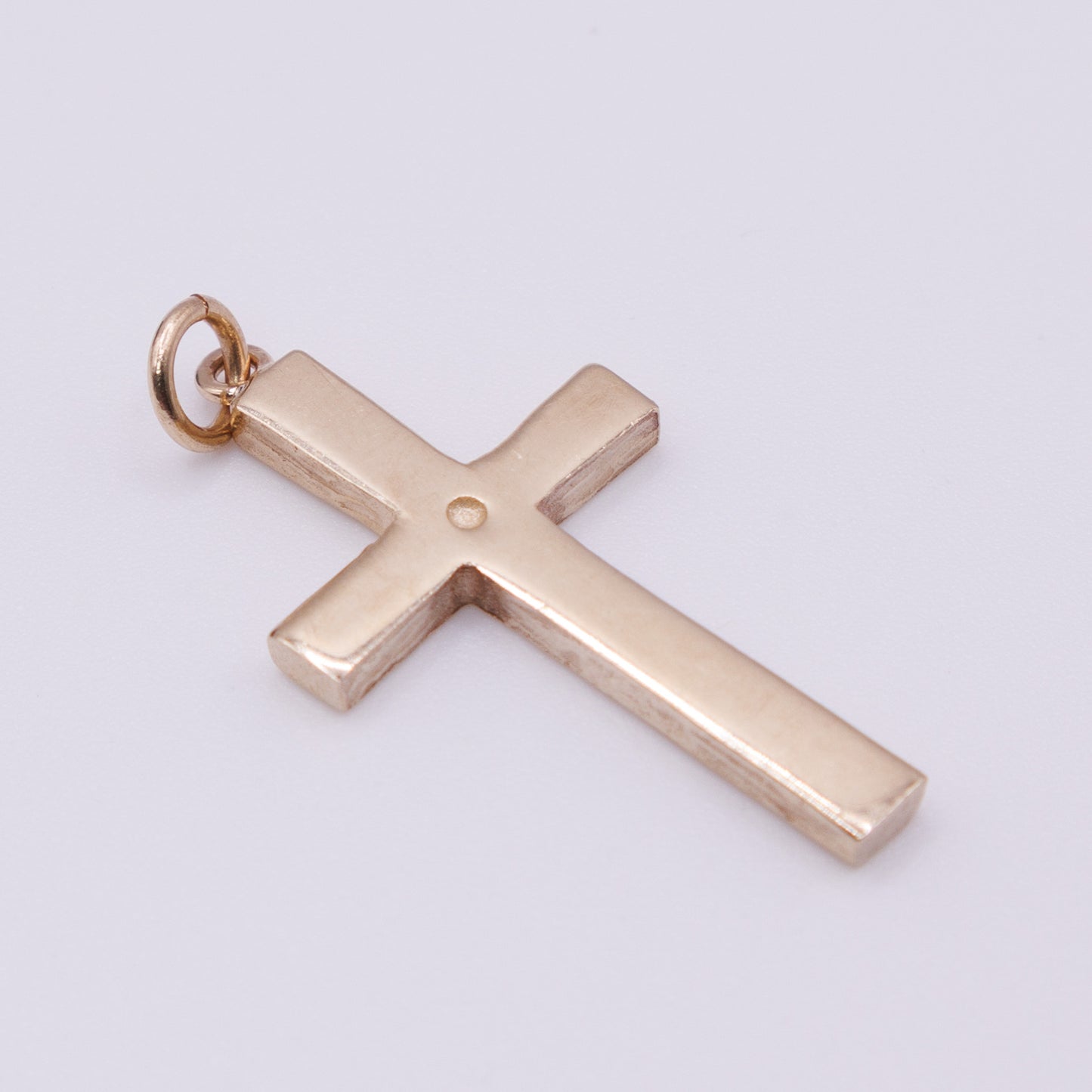 Second-Hand 9ct Yellow Gold Cross Pendant with Diamond Detail