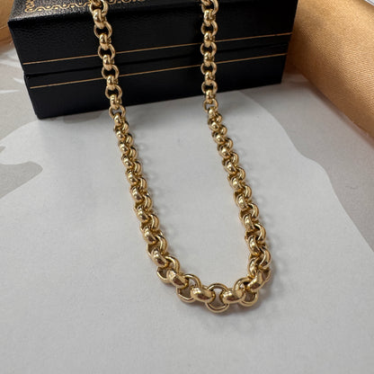 9ct Yellow Gold Belcher Chain – 22 Inch