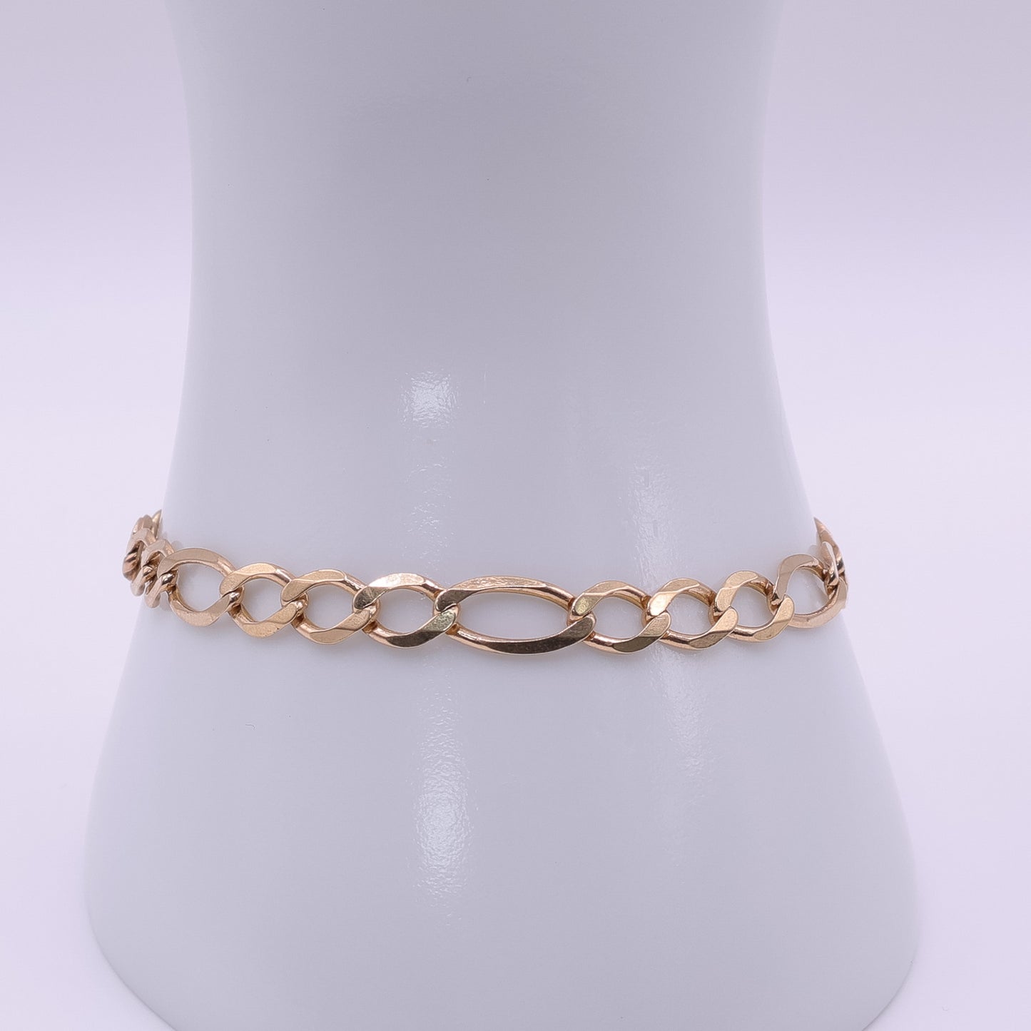Second-Hand 9ct Yellow Gold Classic Figaro Bracelet