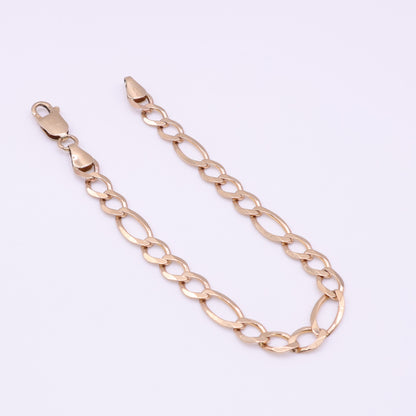 Second-Hand 9ct Yellow Gold Classic Figaro Bracelet