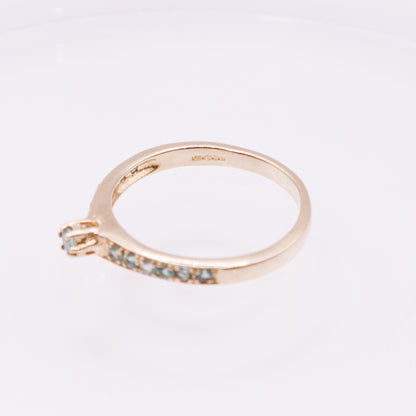 Second-Hand 9ct Yellow Gold Blue-Green Stone Ring