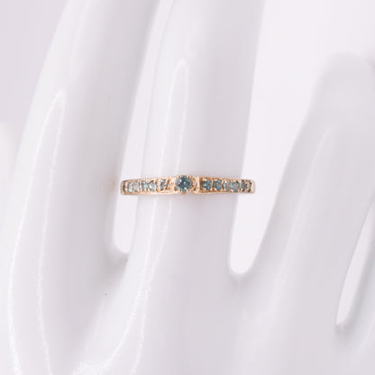 Second-Hand 9ct Yellow Gold Blue-Green Stone Ring