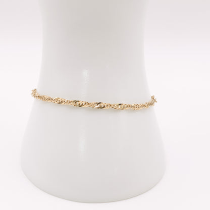 Second-Hand 9ct Yellow Gold Twisted Curb Bracelet
