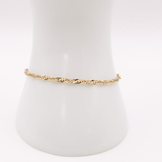 Second-Hand 9ct Yellow Gold Twisted Curb Bracelet