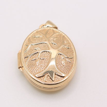 Second-Hand 9ct Yellow Gold Tree of Life Oval Locket