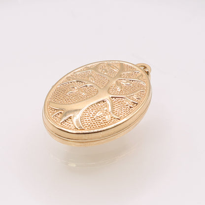 Second-Hand 9ct Yellow Gold Tree of Life Oval Locket