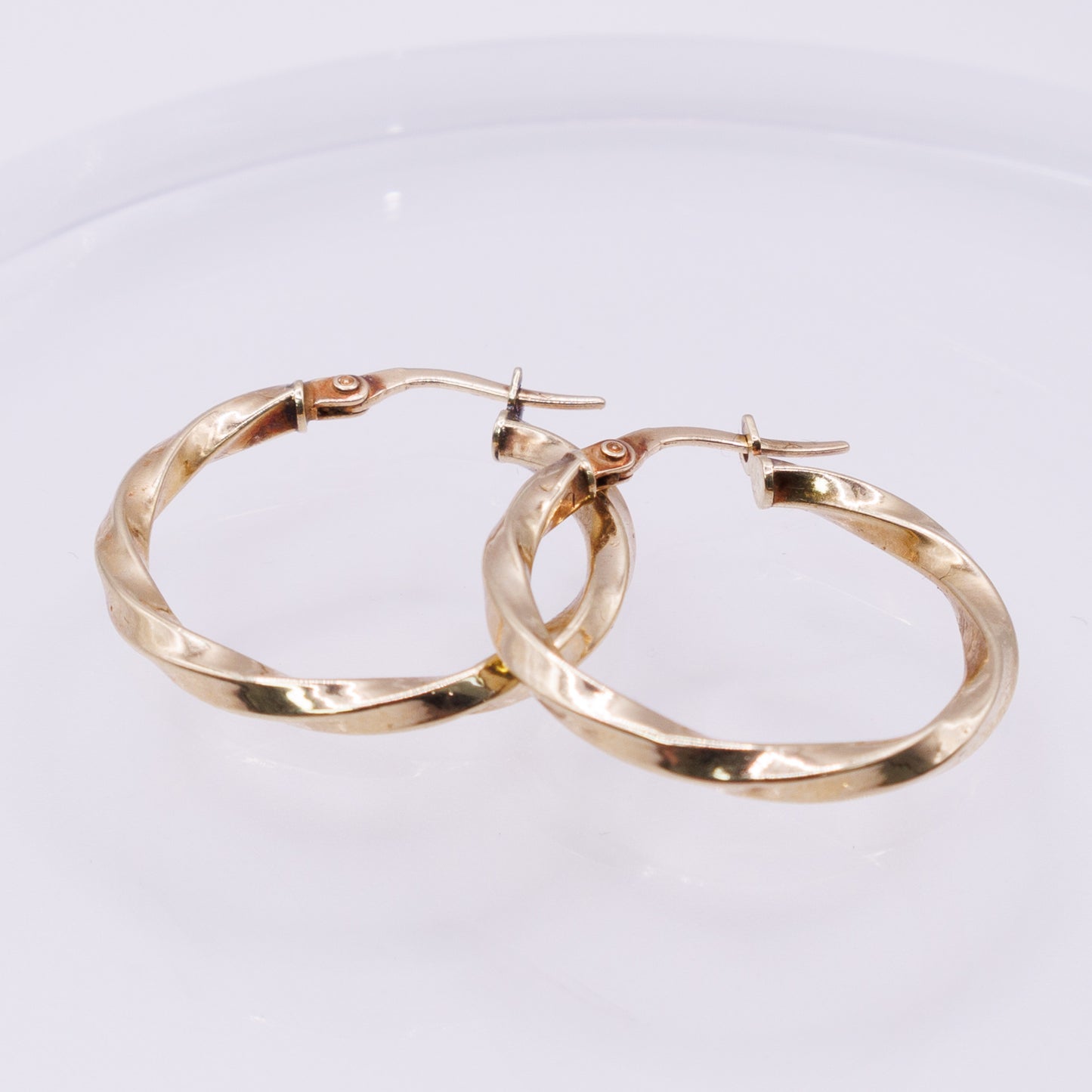 Second-Hand 9ct Yellow Gold Twisted Hoop Earrings