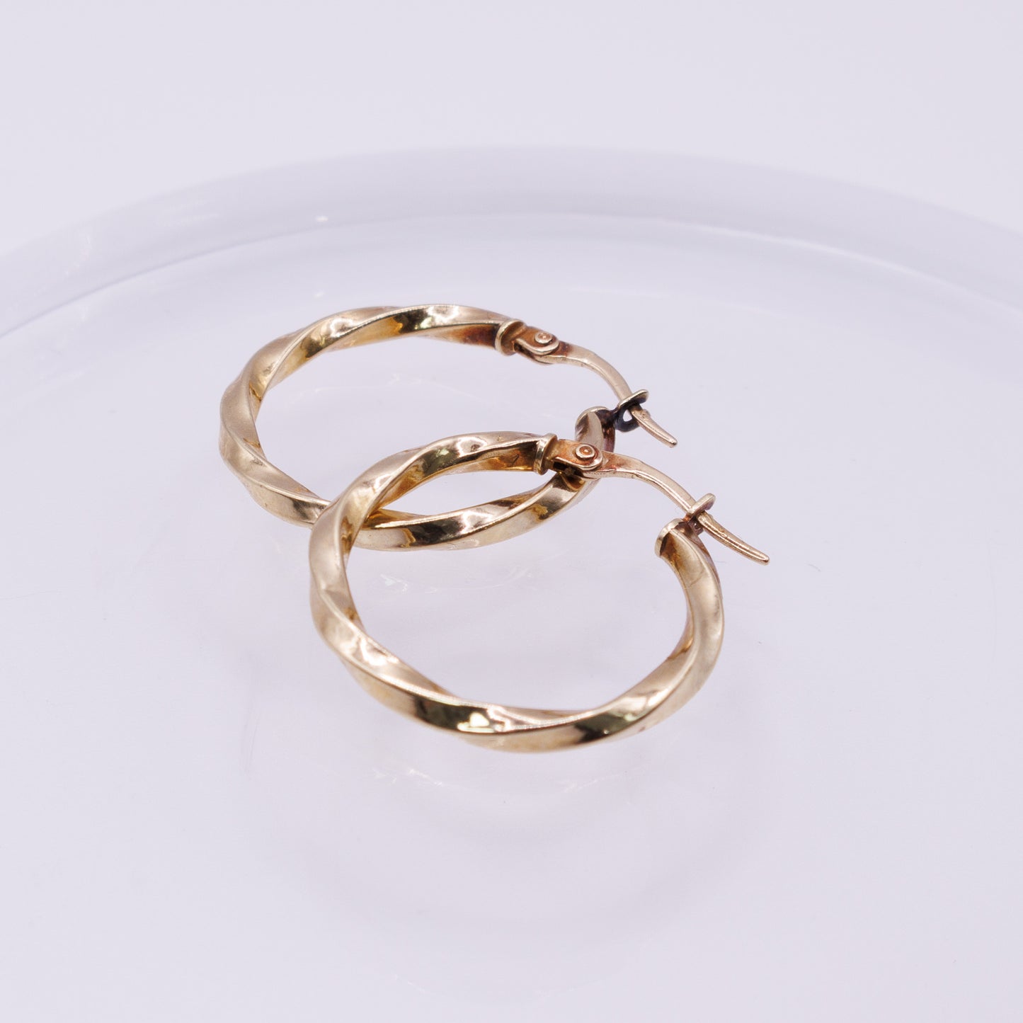 Second-Hand 9ct Yellow Gold Twisted Hoop Earrings
