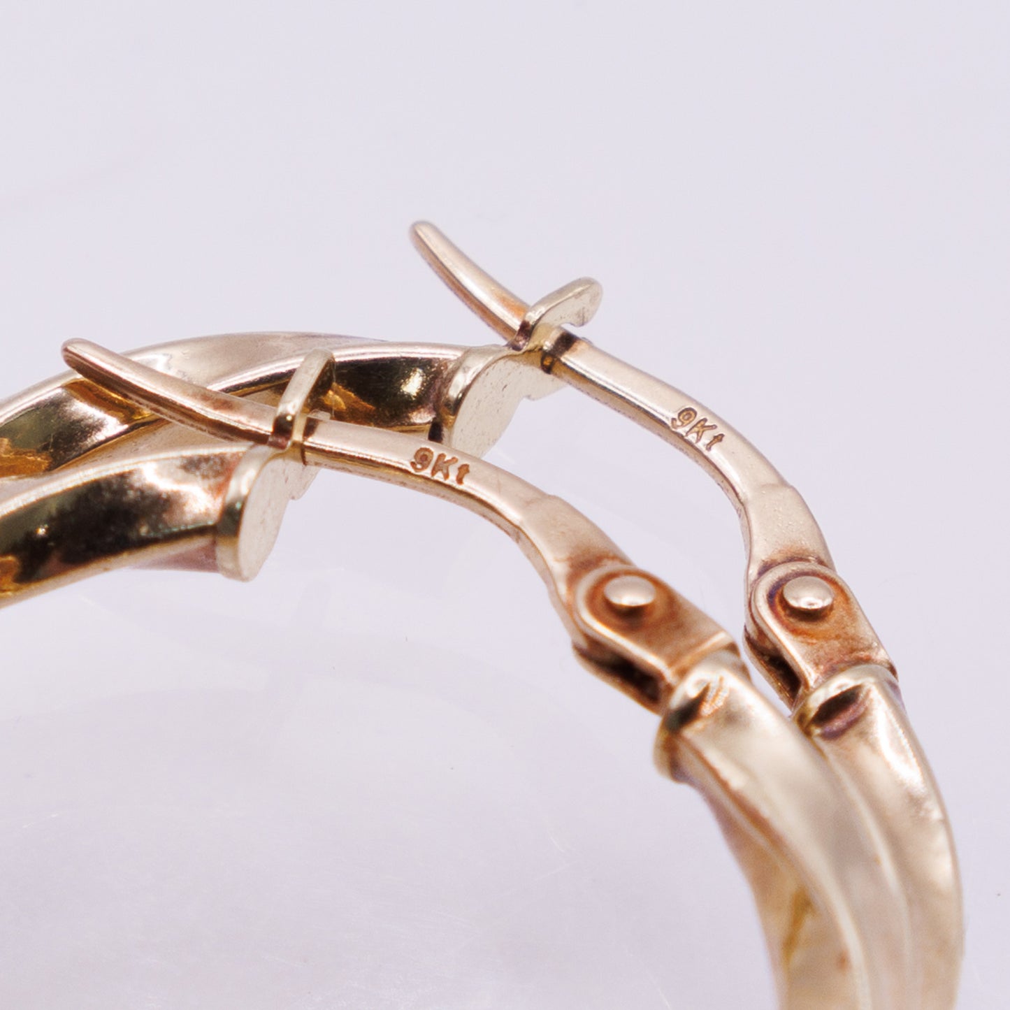 Second-Hand 9ct Yellow Gold Twisted Hoop Earrings