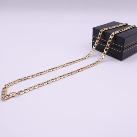 9ct Yellow Gold Curb Chain - 20 Inch