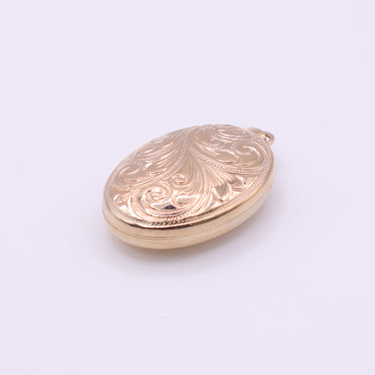 Second-Hand 9ct Yellow Gold Oval Engraved Locket