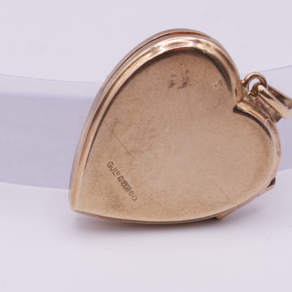 Second-Hand 9ct Yellow Gold Heart Locket Pendant