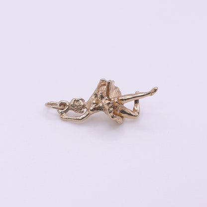 9ct Yellow Gold Ballerina Charm Pendant