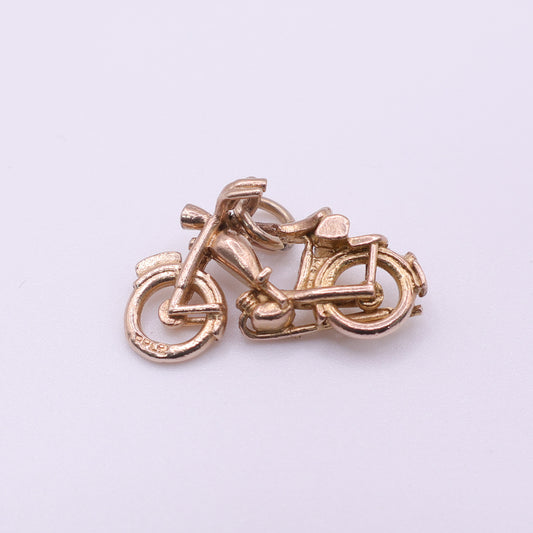 Second-Hand 9ct Yellow Gold Motorcycle Charm Pendant