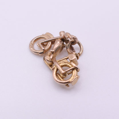 Second-Hand 9ct Yellow Gold Motorcycle Charm Pendant