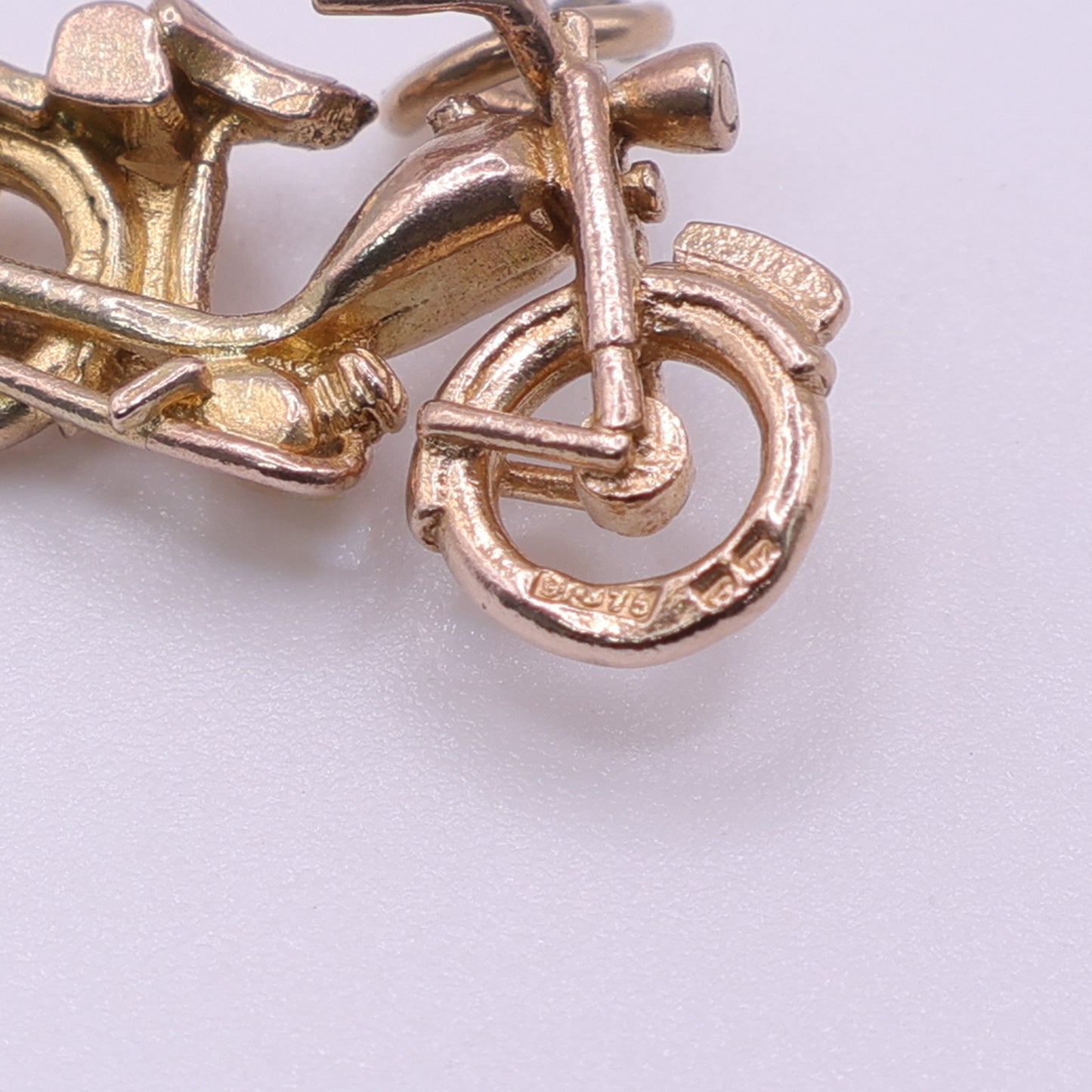 Second-Hand 9ct Yellow Gold Motorcycle Charm Pendant