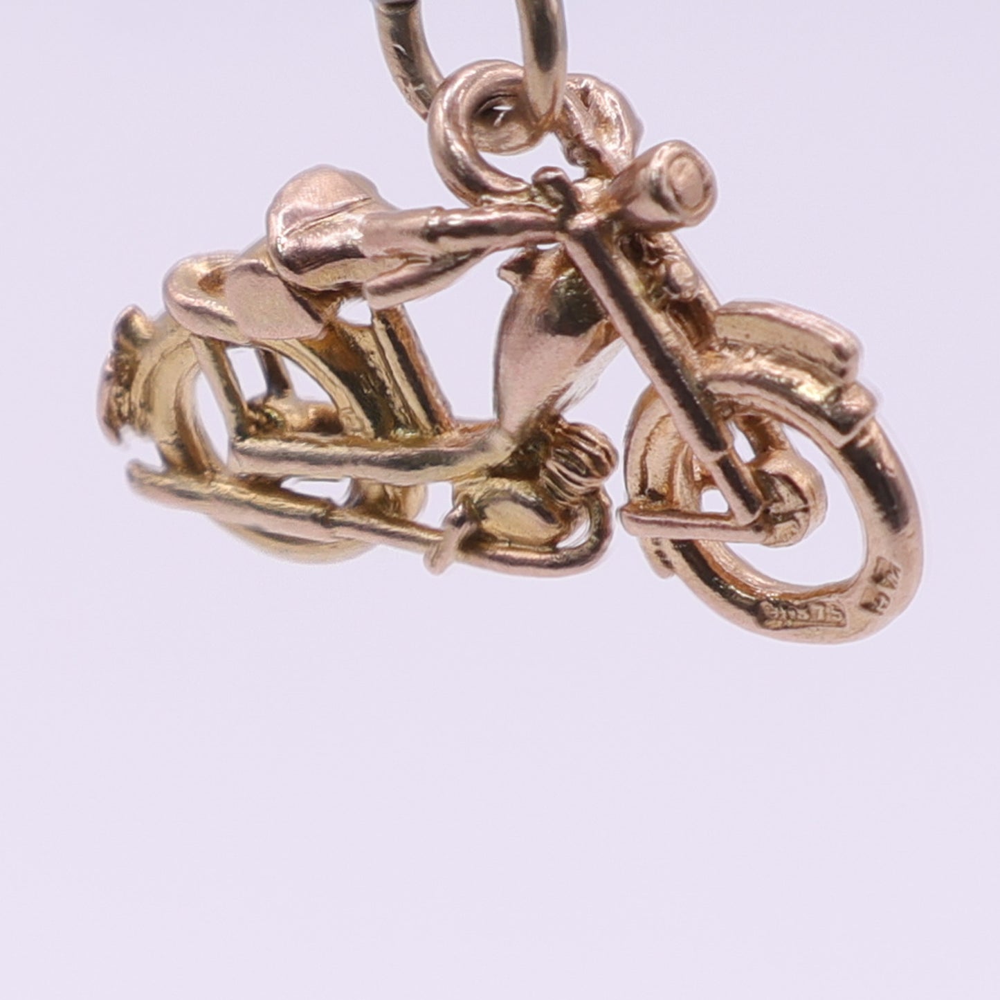 Second-Hand 9ct Yellow Gold Motorcycle Charm Pendant