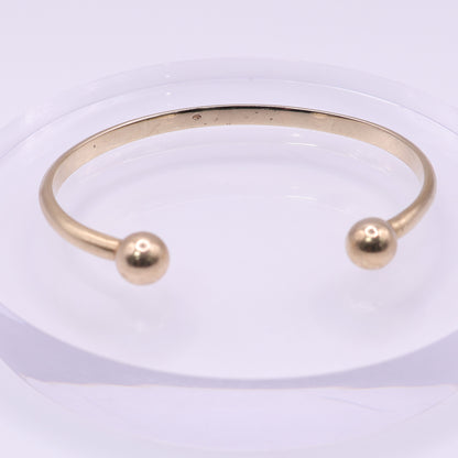 Second-Hand 9ct Yellow Gold Torque Bangle with Ball Ends