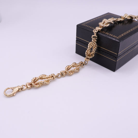 Second-Hand 9ct Yellow Gold Twisted Link Bracelet
