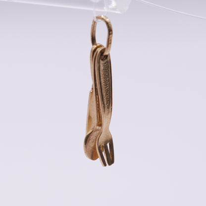 Second-Hand 9ct Yellow Gold Knife, Fork and Spoon Charm