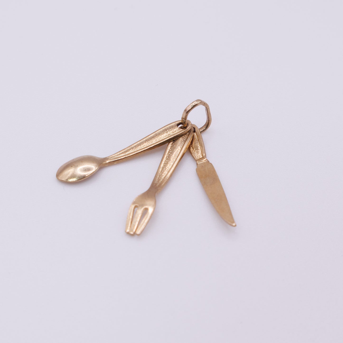 Second-Hand 9ct Yellow Gold Knife, Fork and Spoon Charm
