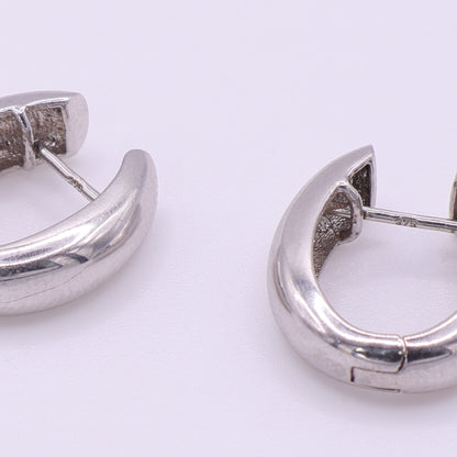 Second-Hand 9ct White Gold Mini Hoop Earrings