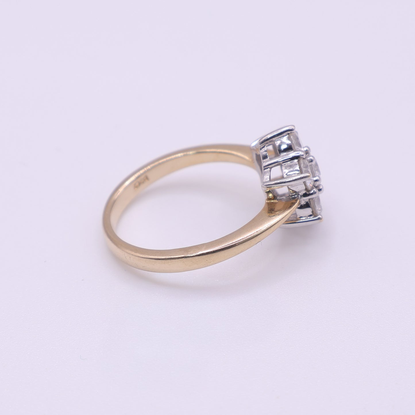 Second-Hand 14ct Yellow Gold CZ Cluster Ring