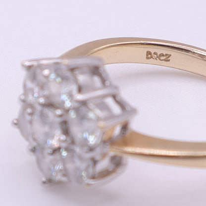 Second-Hand 14ct Yellow Gold CZ Cluster Ring