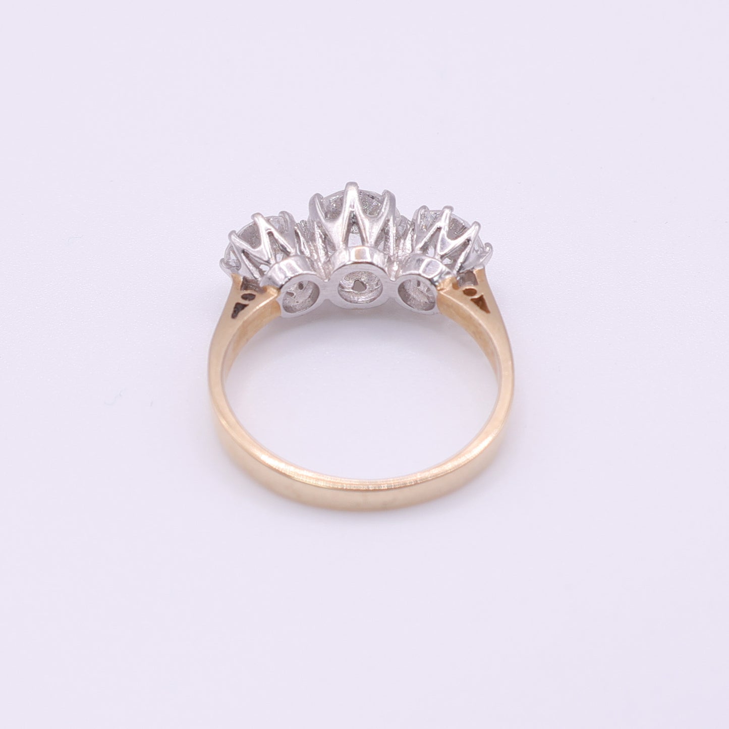 Second-Hand 14ct Yellow Gold CZ Three Stone Ring