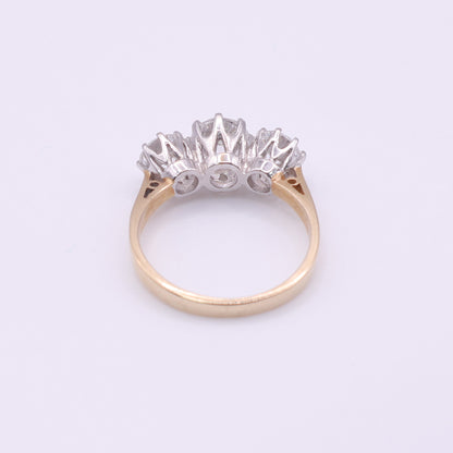 Second-Hand 14ct Yellow Gold CZ Three Stone Ring