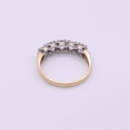 Second-Hand 14ct Yellow Gold CZ Half Eternity Ring