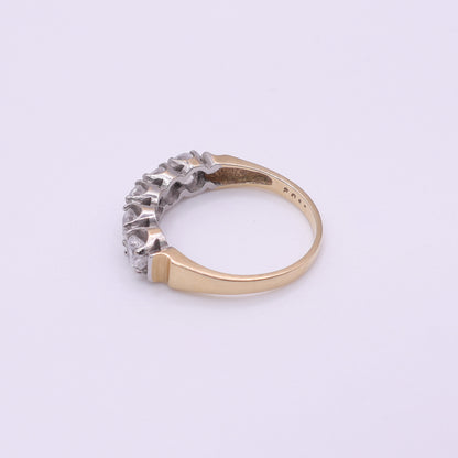Second-Hand 14ct Yellow Gold CZ Half Eternity Ring
