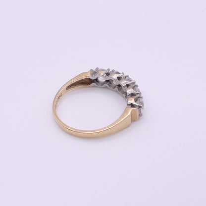 Second-Hand 14ct Yellow Gold CZ Half Eternity Ring